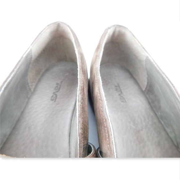 TEVA Brown Suede Leather Mary Jane Flats 8 - Picture 7 of 7